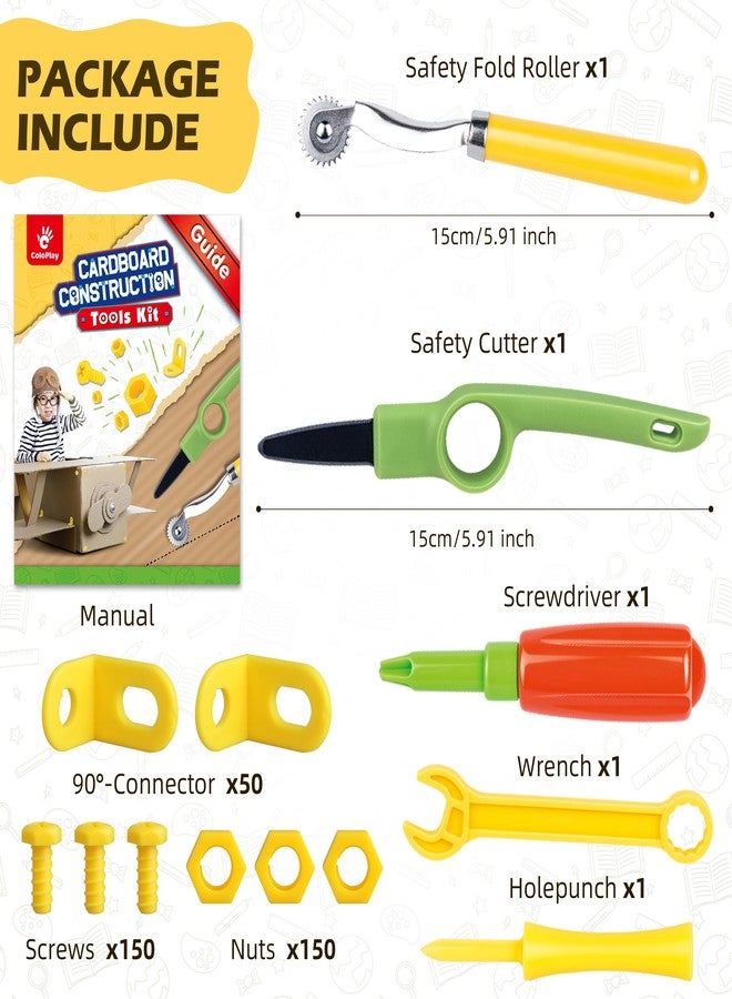 ColoPlay 355 Cardboard Tools for Kids, Cardboard Cutter for Kids, Tools for STEM Educational, Gifts for Boys and Girls Aged 5-12 - Image 2